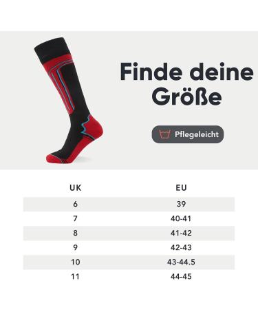 FM London Thermo Ski Socks for Men & Women (4-Pack) - Ergonomic Breathable Comfortable & Colorful Sizes 39-45 - Buy Online on GoSupps.com