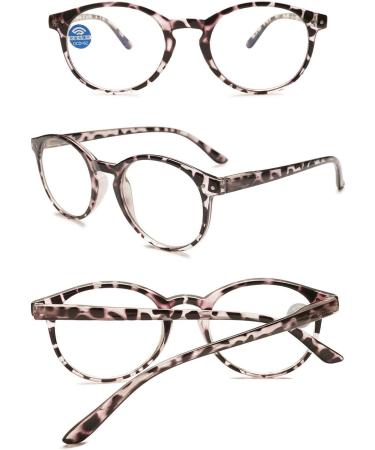 Koosufa Anti Blue Light Round Reading Glasses for Men & Women | Spring Hinge Visual Aid | Anti-Fatigue | Multiple Strengths Available - Buy Online on GoSupps.com