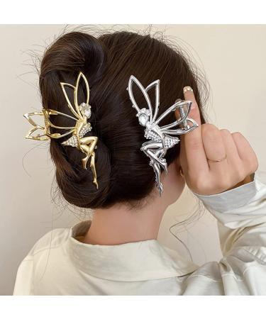 Gold Rhinestone Crab Hair Clip for Women - Elegant Hair Accessory for Thin/Thick Hair - 1Pcs - Buy Online on GoSupps.com