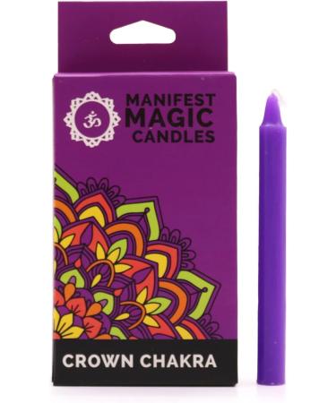 Purple Candles Pack of 12 | Crown Chakra | 90-Minute Burn Time | Meditation & Spiritual Enhancer | Grounding Energy Gift Set - Buy Online on GoSupps.com