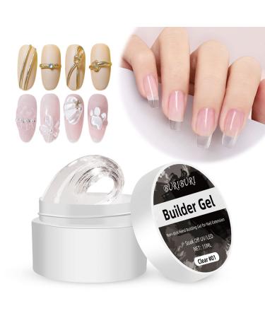 Sedbuwza Nail Extension Builder Gel  Solid Sculpture Gel Nail Extension Gel  Non-Sticky Hard Gel Glue Nail Carving Gel Nail Art Modeling Gel for DIY Nail Art Design Clear