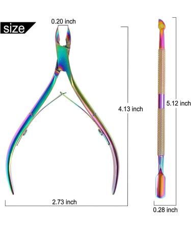 ZTMY Cuticle Clipping Set - Stainless Steel Nail Clipper & Pusher for Fingernails / Toenails - Buy Online on GoSupps.com