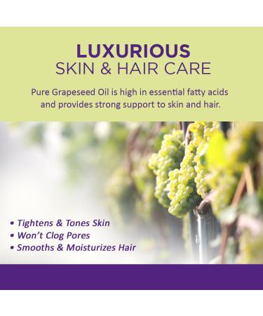 Life-flo Pure Grapeseed Oil 16 fl oz | Natural Skin & Hair Care - Buy Online on GoSupps.com