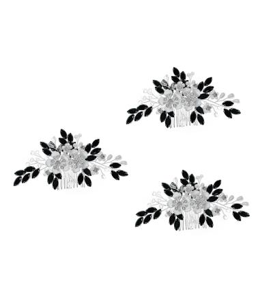 Beaupretty Bridesmaid Hair Accessories pearl flower comb bride headdress Bride hair side comb wedding supplies Wedding hair crystal hair charms bridal head decor bridesmaid rhinestones hair