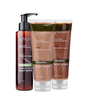RD Alchemy - Natural & Organic Cellulite Firming Set for Crepey Skin and Cellulite. Tighten & firm Loose sagging skin for smooth texture and less visible Cellulite