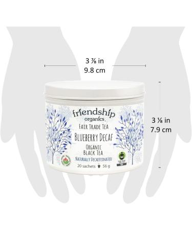 Friendship Organics Blueberry Decaf Tea Bags Organic and Fair Trade 20 Count 20 Tea Bags (1 Tin) - Buy Online on GoSupps.com