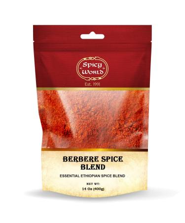 Berbere Spice Blend | Authentic Ethiopian Hand-blended Spice - by Spicy World (14 Ounce Bag) 1 Pound (Pack of 1)