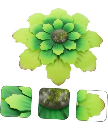 Decor Decoration Shaped Exquisite Flower Iron Garden Hanging Craft Indoor Wall Pendant Wall-mounted 30X30cm Green - Buy Online on GoSupps.com