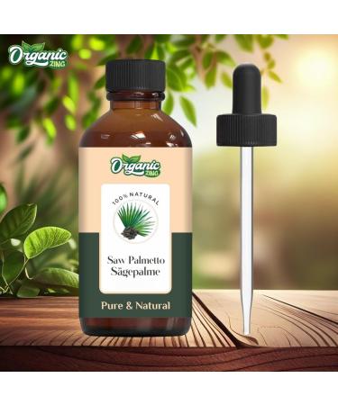  ORGANIC ZING Organic Zing Saw Palmetto Oil | Pure & Natural Essential Oil for Skincare Hair Care & Massage - 118ml/4oz - Buy Online on GoSupps.com