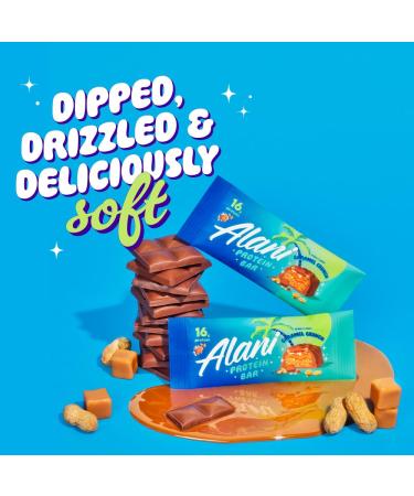 Buy Alani Nu Caramel Crunch Protein Bars - 16g High Protein Gluten-Free Low-Sugar & Low-Carb Snacks - 12 Individually Wrapped Bars for Healthy Living - Buy Online on GoSupps.com