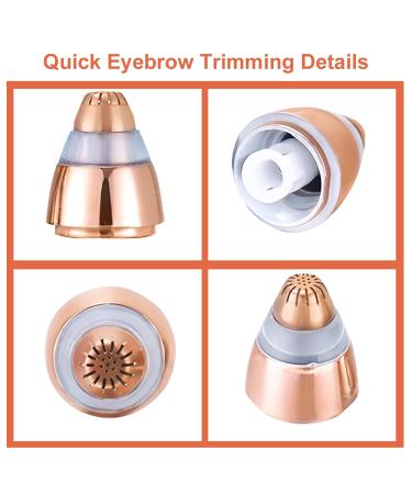 Rose Gold Eyebrow Hair Remover Replacement Heads - Compatible with Finishing Touch Flawless, 4 Pack with Cleaning Brush - For Smooth Facial Hair Removal - Buy Online on GoSupps.com