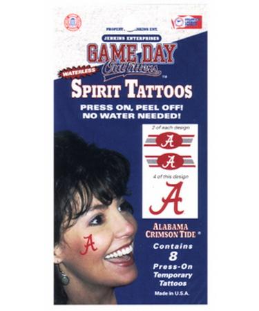 NCAA Alabama Crimson Tide Tattoo Waterless