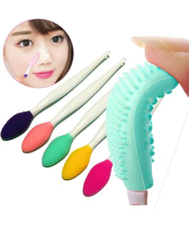 Acne Needle Silicone Nose Clean Brush Exfoliating Pore Beauty Facial Brush Skin Care Tool Massager Remove Acne Blackheads Deep Clean (Color : Peach) - Buy Online on GoSupps.com
