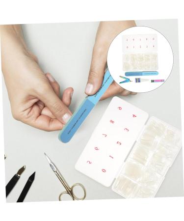 HAPINARY 1 Set Nail Set Nail Grooming Kit Cosmetology Kit French Style Nail Tips Nail Grinding Bar Nails Nail Polishing File Transparent Nail Tips Nail Cover Manicure Plastic Nail Scissors 13X7cm Assorted Color 3 - Buy Online on GoSupps.com