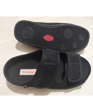 CYN Men's Orthopedic Diabetic Slipper - Black, Comfortable & Breathable - 7US/25.5cm - Buy Online on GoSupps.com