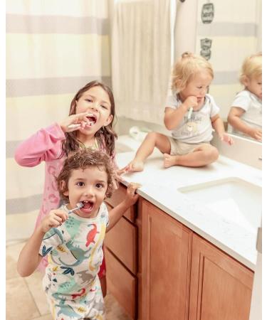 ROARex  All-Natural Eco Friendly Kids Toothbrush Made from Plants - Giraffe 4-36m - Baby to Toddler - Mint/Rose - 4pk | 1% for The Planet Product 4 Count (Pack of 1) Giraffes - Mint/Rose - Buy Online on GoSupps.com