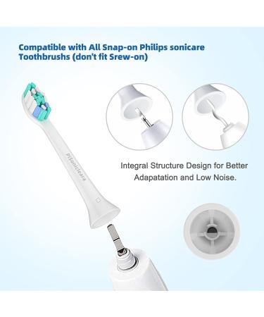 Pisonicleara Replacement Toothbrush Heads (10 Pack) for Philips Sonicare - Compatible with HX6920, HX4100, HX9023, HX6240, HX6610 - Snap On Electric Toothbrush Refill - Buy Online on GoSupps.com