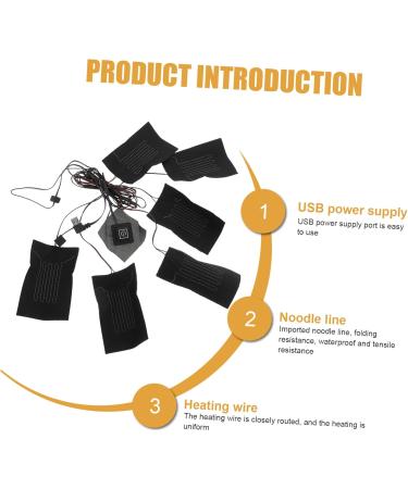 Pretyzoom USB Heating Pillows for Clothing | Winter Heating Film & Carbon Fiber Heat Pads - 2 Pack 12x8cm - Buy Online on GoSupps.com