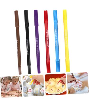 FUNOMOCYA 6pcs Biscuits Decor Cake Boxes Portable Edible Pens Edible Pens for Cookie Edible Marker Plastic - Buy Online on GoSupps.com