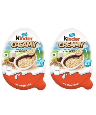 KINDER CREAMY - MILKY & CRUNCHY (19G) + Heartforcards shipping protection (2 pieces)