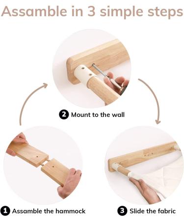 Furmia Cat Wall Hammock - Modern Wall Mounted Cat Shelves for Cats up to 40 lbs (White) - Buy Online on GoSupps.com