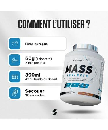 Superset Nutrition | Mass Advanced (2 5kg) | Gainers | Top gainer pour une prise de masse rapide ! - Yaourt P che - Buy Online on GoSupps.com