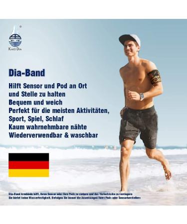 Dia-Band: Reusable Diabetic Armband for Freestyle Libre Medtronic Dexcom & Omnipod | Size L (29-32 cm) - International Shipping Available - Buy Online on GoSupps.com