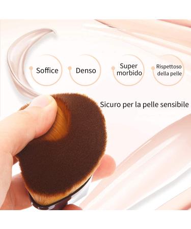 MSQ Foundation Brush - Premium Kabuki Flat Top Makeup Brush for Liquid & Cream - Black Blush Mixing Brush - Buy Online on GoSupps.com