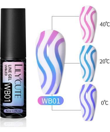 Mirror Effect Gel Nail Polish color for girls Metalic Liner gel polish for women girls gift with thin brush nail polish water proof (Colour Changing-01) - Buy Online on GoSupps.com
