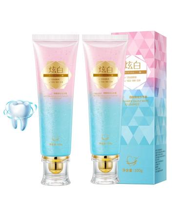 100g Niacinamide Whitening Toothpaste Fresh Breath Deep Cleaning Teeth Crystal Toothpaste Remove Tooth Stains Long Lasting Fragrance (2PCS)