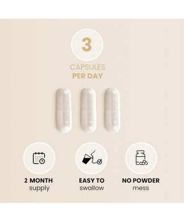 High Strength Advanced Collagen Complex for Radiant Hair, Skin & Nails - 1593mg | Premium Bovine Collagen Supplements for Women - 180 Caps - Buy Online on GoSupps.com
