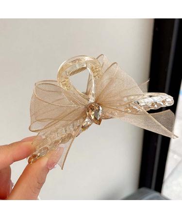 Buy Bohend Large Rhinestone Hair Claw Bow Clip - Stylish & Strong Hair Accessories for Women & Girls | International Shipping Available - Buy Online on GoSupps.com