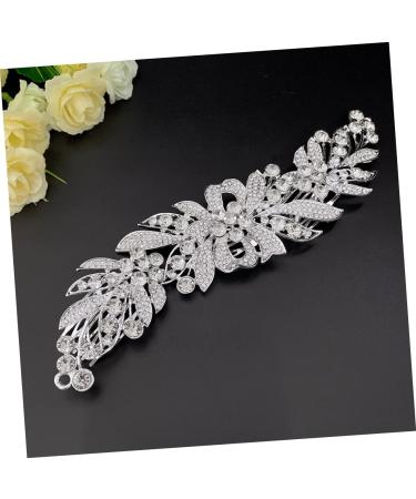 VINTORKY Hair Comb Classroom Bridal Hair Clips Rhinestone Barrettes Pearl Barrette Pearl Headpiece Tiara Bridal Headpieces for Wedding Rhinestone Full Bride - Buy Online on GoSupps.com