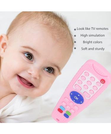 Soft Silicone Teether Toy for Babies - Pink Remote Control Design for Safe Gum Relief - Buy Online on GoSupps.com