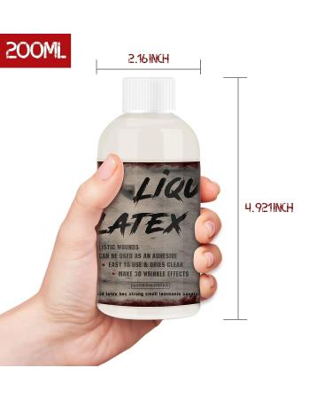 CHASPA Halloween Liquid Latex for Zombie Costume - 200ML Clear Drying SFX Makeup for Special Effects Wounds - Buy Online on GoSupps.com