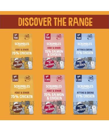 Scrumbles All Natural Dry Cat Food with 75% Chicken High Protein Food For Adults And Seniors 2.5Kg package may vary 2.5 kg (Pack of 1) - Buy Online on GoSupps.com