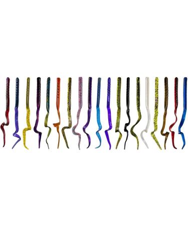 Charlie's Worms 8 Ribbon Tail Swimming Worm Soft Lures 10pk - Red Shadow Green Glitter - Freshwater Saltwater Bass Artificial Fishing Bait - Buy Online on GoSupps.com