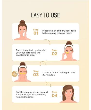 Maskiss 24K Gold Under Eye Patches - Collagen Eye Mask for Puffy Eyes, Dark Circles, and Puffiness - 25 pairs - Buy Online on GoSupps.com