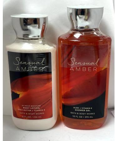 Bath and Body Works Sensual Amber Signature Collection Body Lotion and Shower Gel Gift Set (Sensual Amber)