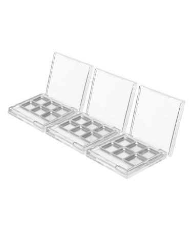 Homoyoyo 3ensembles Palette de Fards Paupi res Transparente et Vide Compartiments avec Emplacement pour Pinceaux Organisateur de Maquillage pour Voyages et chantillons