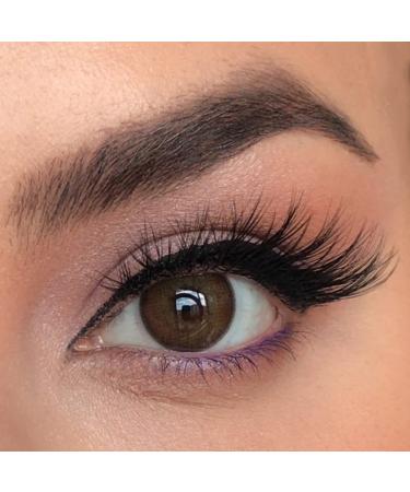 La 'Bella colored contact lenses Latin Brown (diopttria -0.00) -Premium series strongly covering monthly lenses for 3 months dark brown color lenses perfect for dark eyes