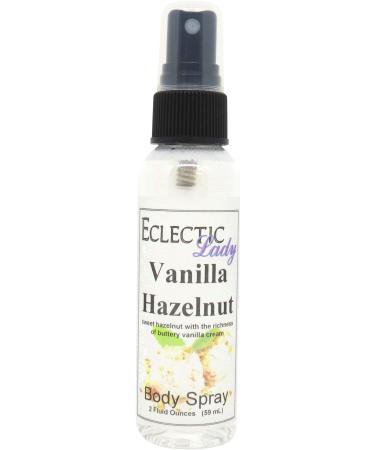 Vanilla Hazelnut Body Spray 2 ounces Body Mist for Women with Clean Light & Gentle Fragrance Long Lasting Perfume with Comforting Scent for Men & Women Cologne with Soft Subtle Aroma For Daily 2 Fl Oz (Pack of 1)