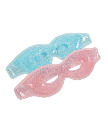 Minkissy 2st eye pads made of ice gel facial mask portable eye packs.Ice eye mask eye stains made of ice cool Under the eyes Eye cooling masks care package at night super soft fabric 1 piece (1-pack)