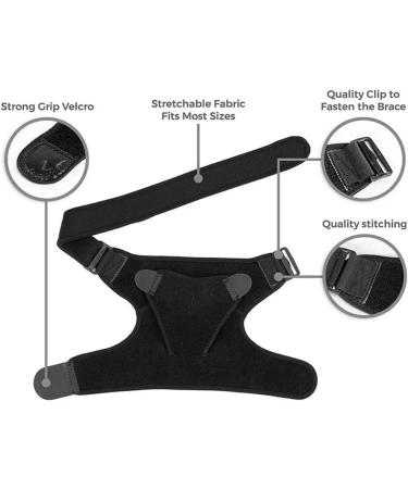MagiDeal Adjustable Shoulder Support Brace for Men & Women - Shoulder Stability & Pain Relief Black - Buy Online on GoSupps.com