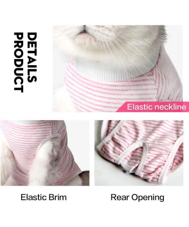 Dotoner Cat Recovery Suit - Surgical Shirt for Belly Wounds | Soft Medical Clothing for Cats After Surgery (Pink L) - Cone Alternative - Buy Online on GoSupps.com