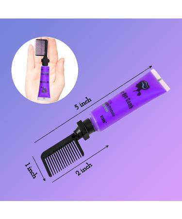 Purple Temporary Hair Color Dye for Dark&Light Hair Dye Washable Hair Dye Hair DIY Temporary Hair Dye Comb 90 ml for Kids - Buy Online on GoSupps.com