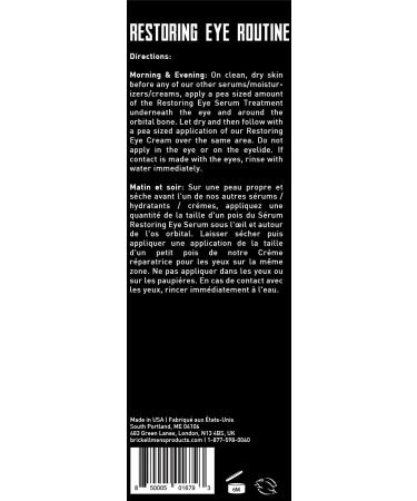 Brickell Men's Restoring Eye Routine: Eye Serum & Cream Gift Set - Natural, Organic & Unscented Men's Skin Care - Buy Online on GoSupps.com