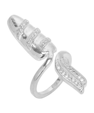 Nail Cap Rings Shiny Fingernail Ring Simple for Women(#1)