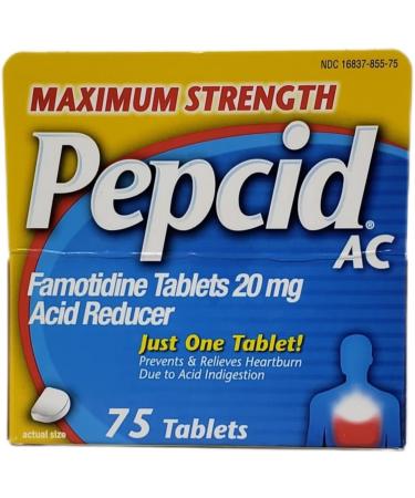 Pepcid AC Maximum Strength 150 Tablets - 2 Boxes - 20mg Famotidine for Heartburn Relief - Buy Online on GoSupps.com