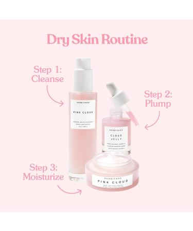 HERBIVORE Pink Cloud Jelly Cleanser - Vegan Rosewater Hydrating Face Wash & Makeup Remover for Sensitive Skin - 50mL / 1.7 oz - International Shipping Available - Buy Online on GoSupps.com